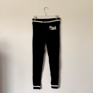 Black Joggers with PINK stitched detail
